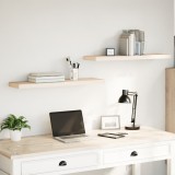 vidaXL Rafturi Plutitoare Lemn Prelucrat, 90x23.5x4 cm, Maro, Set 2 buc. Raft Suspendat Perete, Montare Invizibila, Design Modern