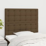 vidaXL Tăblii de pat, 2 buc, maro &icirc;nchis, 100x5x78/88 cm, textil