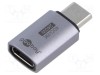 Adaptor USB 4.0 USB C Goobay soclu nichelat argintie