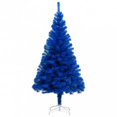 Brad de Crăciun artificial cu suport, albastru, 240 cm, PVC
