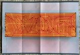 Afiș Pavel Brăila, 43 x 30 cm, &rdquo;WANT&rdquo; / afis expozitie / artă contemporană / artist rom&acirc;n / artă rom&acirc;nească cu valoare internationala