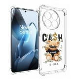 Husa antisoc pentru oneplus 13, airbag pro, clear, cash is king
