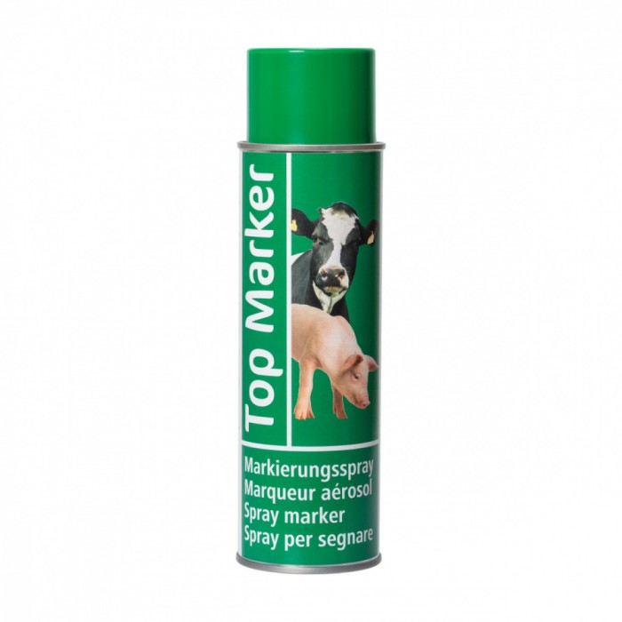 Spray verde pentru marcarea bovinelor, vitelor, caprelor sau porcilor, TopMarker, 500&nbsp;ml