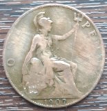 (M2205) MONEDA ANGLIA - ONE PENNY 1907, REGELE EDWARD VII, Europa