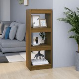 VidaXL Bibliotecă/Separator cameră maro miere 40x30x103,5 cm lemn pin