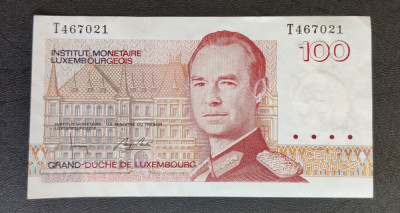 Luxembourg - 100 Francs / franci ND (1993) Grand Duke Jean foto