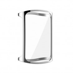 Husa Siliconica Edman pentru Fitbit Charge 5, Argintiu