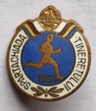 Spartachiada Tineretului 1956 - insigna veche tineri -elevi - scolari - pionieri
