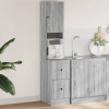 vidaXL Dulap Bucătărie Gri Sonoma 35x50x180cm Lemn Prelucrat, Bufet Depozitare Vase Oale, Mobilier Restaurant Casă
