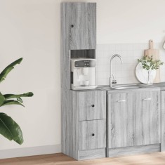 vidaXL Dulap de bucătărie, gri sonoma, 35x50x180 cm lemn prelucrat