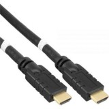 Cablu HDMI cu amplificare 4K@60Hz 30m T-T Negru, KPHDM2R30, Oem