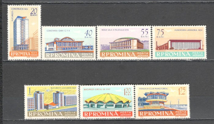 Romania.1961 Posta aeriana-Arhitectura ZR.175