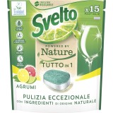 Set Detergent Capsule Pentru Masina de Spalat Vase Svelto Citrice, 15 buc