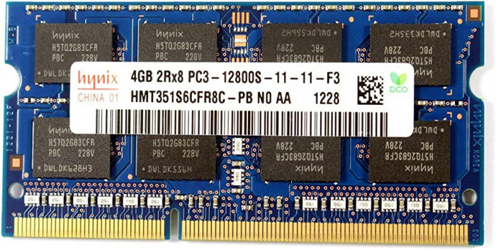 Memorii Laptop Hynix 4GB DDR3 PC3-12800S 1600 Mhz HMT351S6CFR8C CL11