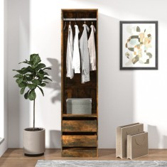 vidaXL Șifonier cu sertare stejar fumuriu 50x50x200 cm lemn prelucrat 815348