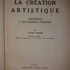LIVIU RUSU - ESSAI SUR LA CREATION ARTISTIQUE {1935}