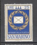 San Marino.1972 Ordinul &quot;Veteran al filateliei&quot; SS.444
