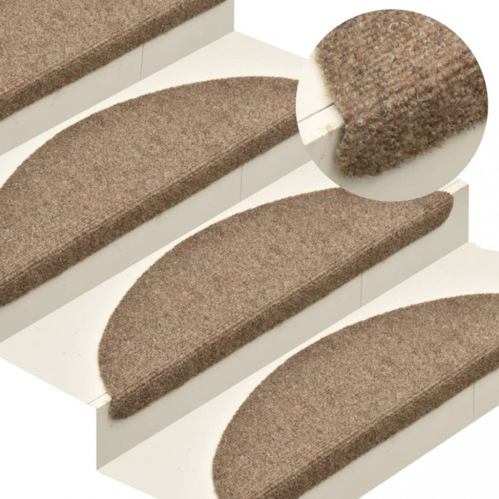 Gossi covorase scari autoadezive 15 buc. bej 56x17x3 cm stil punch