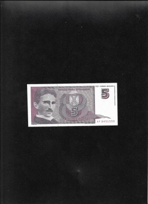 Iugoslavia 5 novih dinara 1994 seria8451550 unc foto