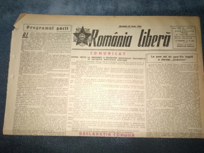 ZIARUL ROMANIA LIBERA 23 SEPTEMBRIE 1950 foto