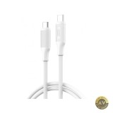 Cablu Date si Incarcare USB-C - USB-C XO Design NB-Q265B 60W 1m Alb
