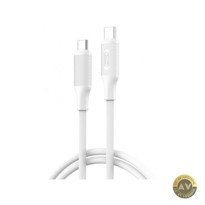 Cablu Date si Incarcare USB-C - USB-C XO Design NB-Q265B 60W 1m Alb foto