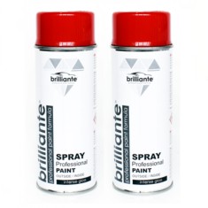 Pachet 2 x Vopsea Spray Brilliante Rosu Foc (RAL 3000) 400 ml