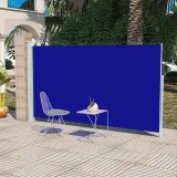 Copertina Laterala Retractabila Terasa vidaXL, Albastru, 160x300 cm, Protectie UV, Vant
