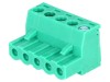 Conector regleta deconectabila 5mm, 5 piste, KARSON, 11A, 300V, Verde, Poliamida 66