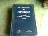 DICTIONNAIRE DE PHYSIQUE - J.P. MATHIEU (CARTE IN LIMBA FRANCEZA)