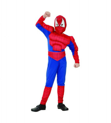 Costum carnaval spiderman pentru copii, 5 - 6 ani ( 110/120 cm ) Vă pregătiți copilul pentru un carnaval sau o petrecere? foto