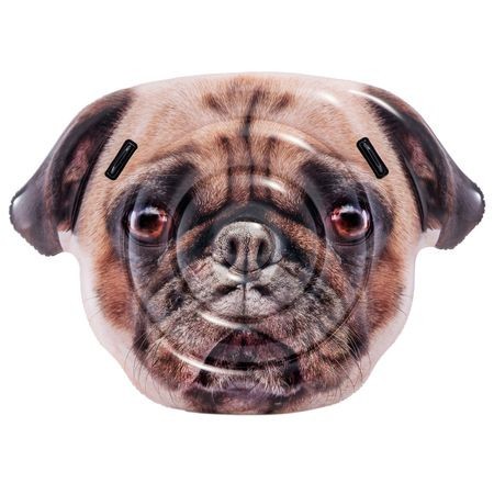 Saltea gonflabila Intex Pug Face multicolor, 1.73m x 1.3m