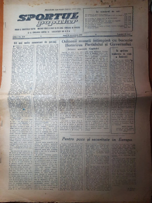 sportul popular 28 decembrie 1954-schi poiana brasov,tenis de masa ,alpinism,sah foto