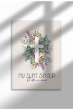 Tablou Religios &ndash; Fara Ramă pe P&acirc;nză Mată - Nu Sunt Singur | A3 (29.7 x 42 cm)