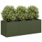 vidaXL Jardinieră verde măsline 120x40x40 cm oțel laminat la rece