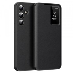 Husa pentru Samsung Galaxy A56 A566, Techsuit, SmartView, Neagra