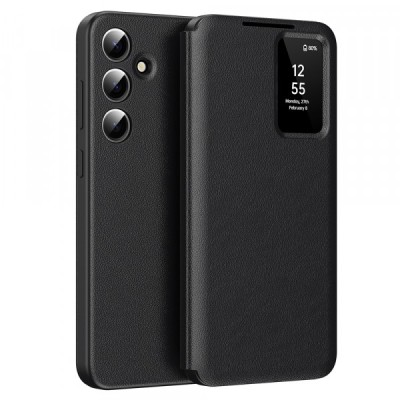 Husa pentru Samsung Galaxy A56 A566, Techsuit, SmartView, Neagra foto