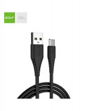 Cablu incarcare micro USB 3A NEGRU, 64t GOLF, Oem