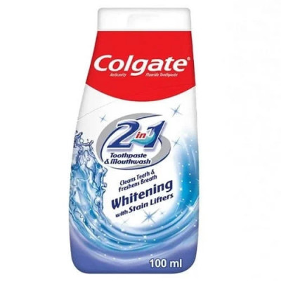 Pasta de Dinti, Colgate, 2 in 1 Whitening, Indeparteaza Petele si Improspateaza Respiratia, 100ml foto