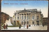 (100) CARTE POSTALA UNGARIA - BUDAPESTA - TEATRUL NATIONAL, Circulata, Printata