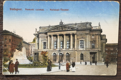 (100) CARTE POSTALA UNGARIA - BUDAPESTA - TEATRUL NATIONAL foto