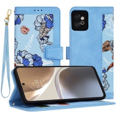 Husa personalizata fete Motorola Moto G32 Techsuit FlipCraft, bleu foto