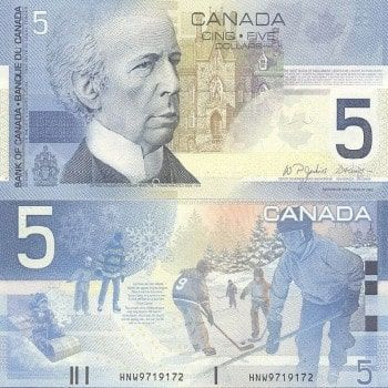 Canada 5 Dolari 2002 UNC foto
