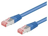 Cablu Patch S/FTP Cat6 Albastru 0.25m LSZH, Goobay