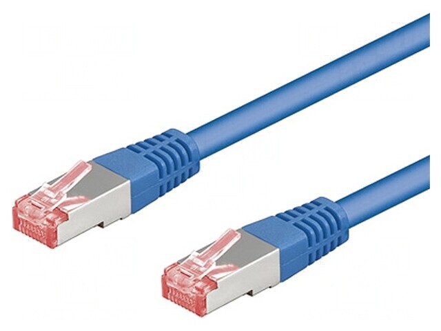 Patch Cord S/FTP Cat 6a LSZH Albastru 0.25m