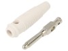 Mufă Banană 4mm 30A 60VDC Albă Nichelată, HIRSCHMANN