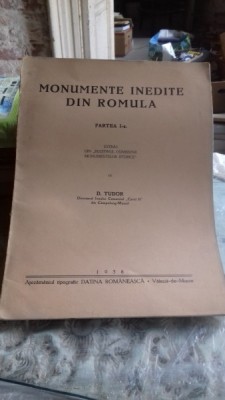 MONUMENTE INEDITE DIN ROMULA - D. TUDOR foto