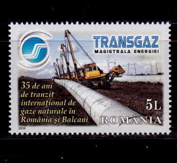 ✅RO 2009 LP 1848 &quot; TRANSGAZ -35 de ani &quot;, - serie , MNH