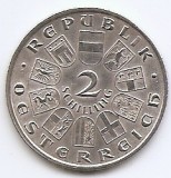 Austria 2 Schilling 1928 (comemorativa: Franz Schubert) Argint 12g/640, 29,4 mm, KM-2843 (1)