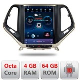 Navigatie Jeep Cherokee 2016-2020 tip tesla radio gps internet 8 Core 4+64 360 4G carplay android auto kit-tesla-cherokee17 CarStore Technology